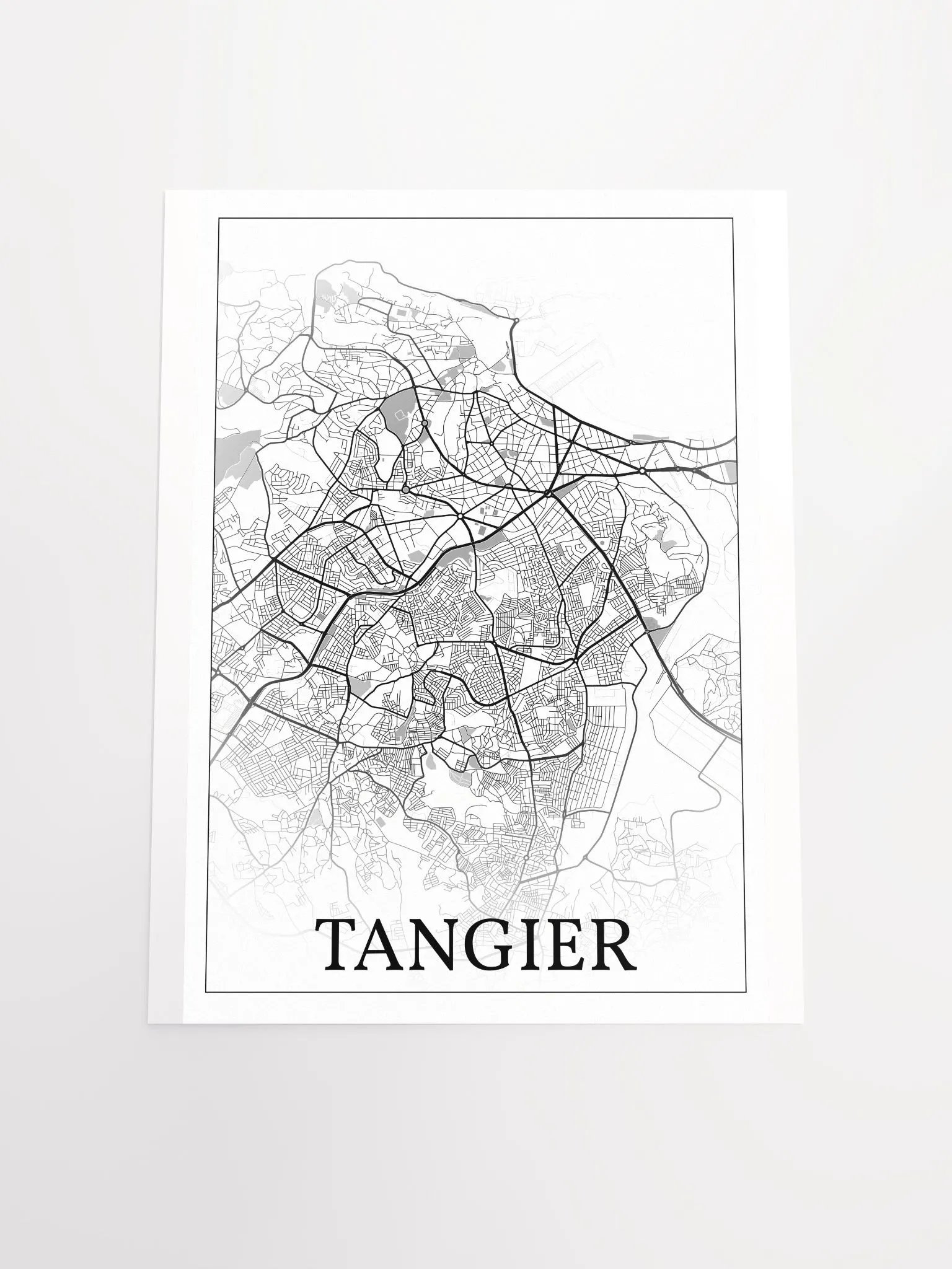 Tangier, Morocco, city map print product image (20)