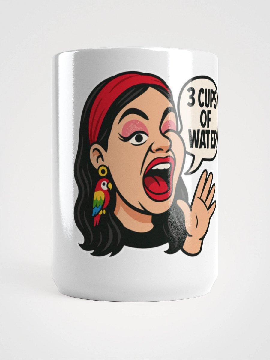 3 cups of water mug (white) product image (5)