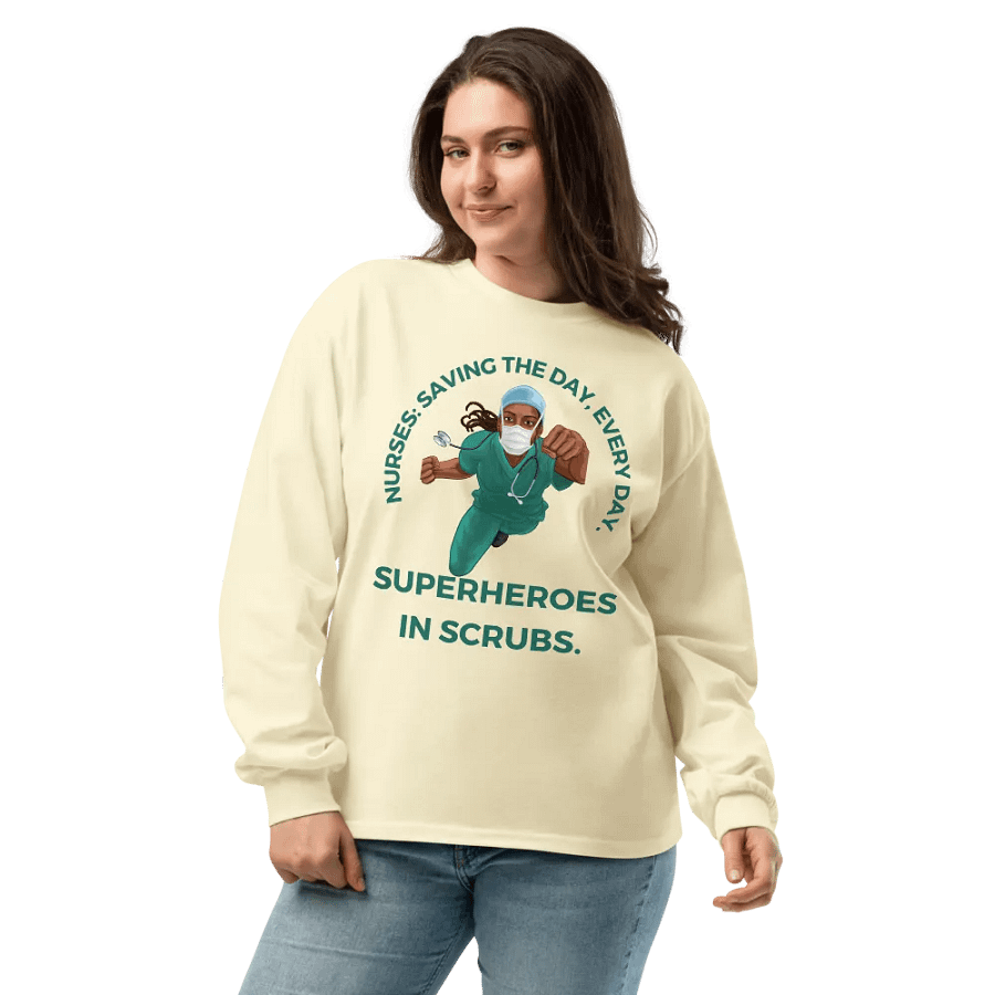 Superhero Nurse Long Sleeve Shirt product image (7)