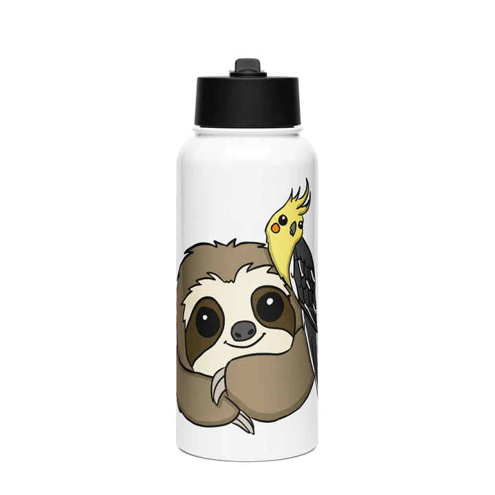 Stainless Steel Water bottle With Straw - Cockatiel product image (1)