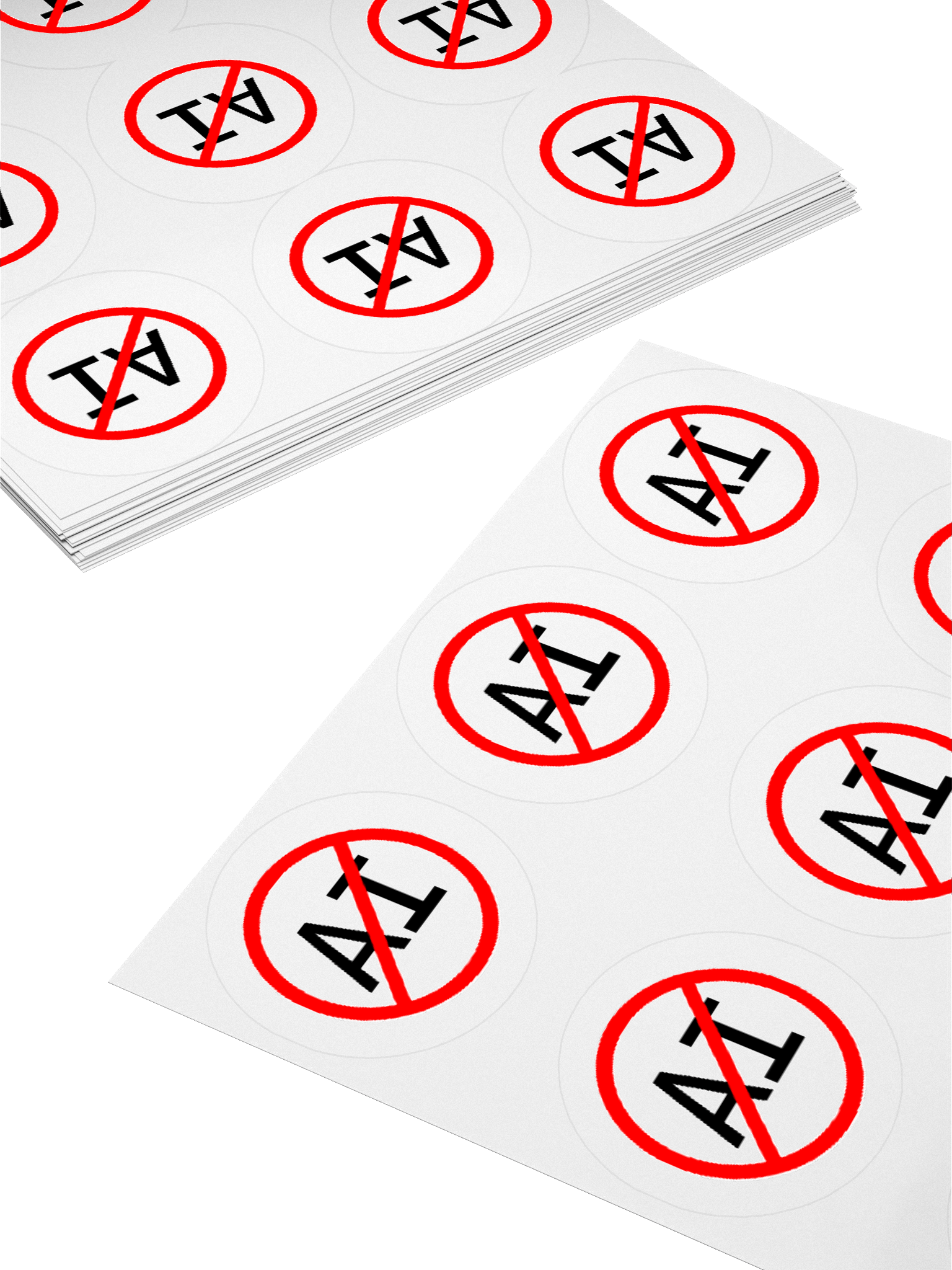 Small "No AI" stickers product image (4)
