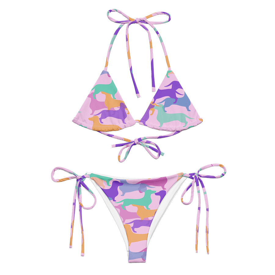 Pastel Dachshund Hughie Camo String Bikini Set product image (2)
