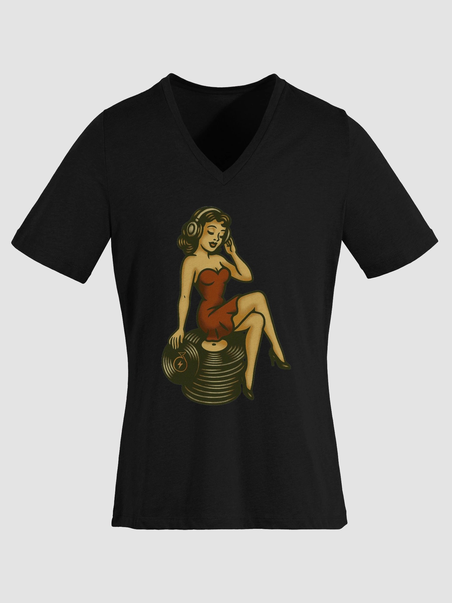 Pin-Up DJ V Neck Tee product image (15)