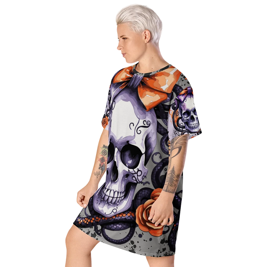 Coquette Style Skull and Snake T-Shirt Dress product image (12)