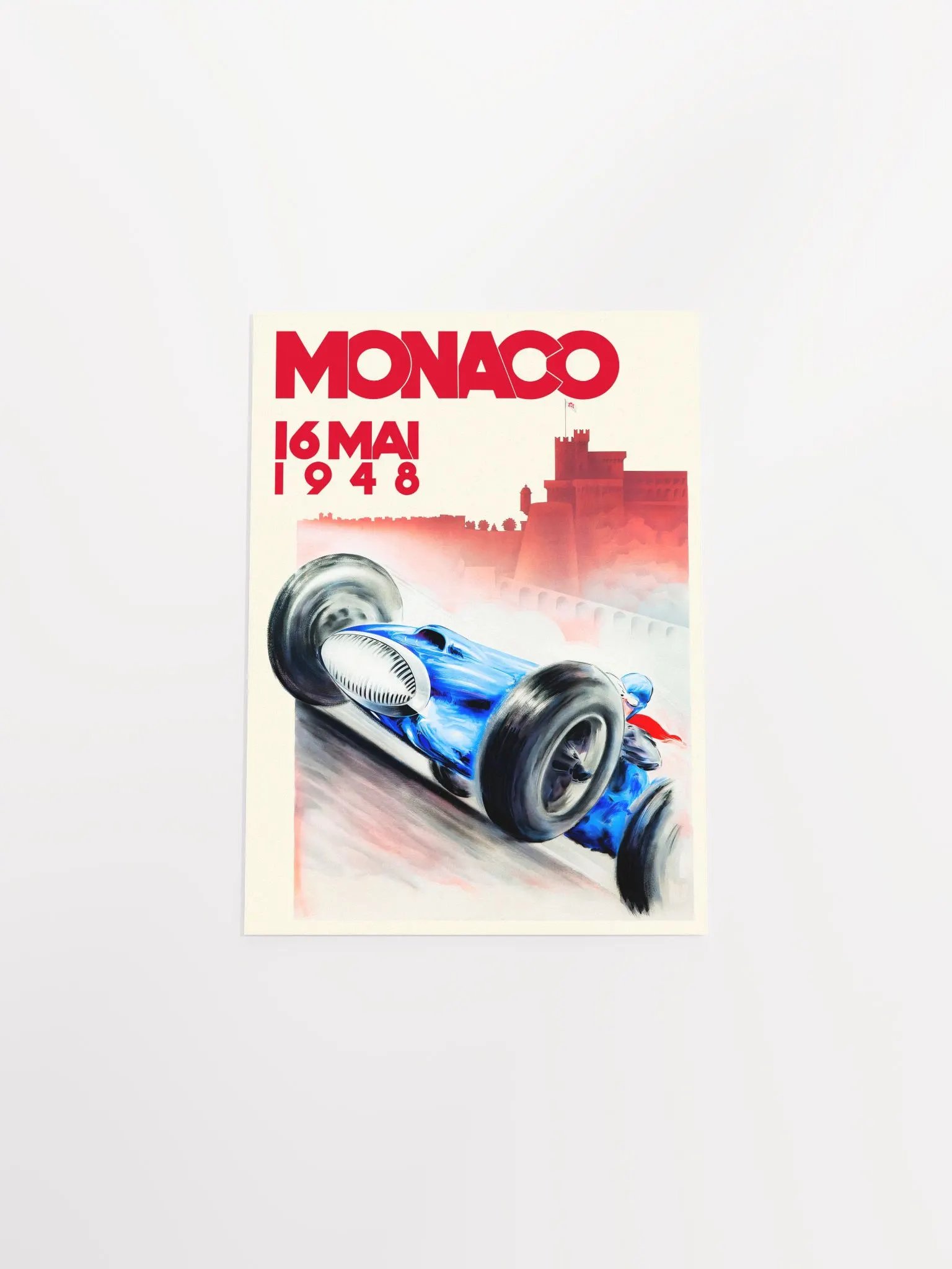Monaco Vintage F1 Grand Prix, 1948 poster — Vintage Formula 1 poster, Monaco Grand Prix poster, retro travel poster, retro travel art product image (9)