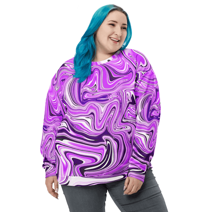 Sweatshirt - Purple Digital Fluid Art product image (2)