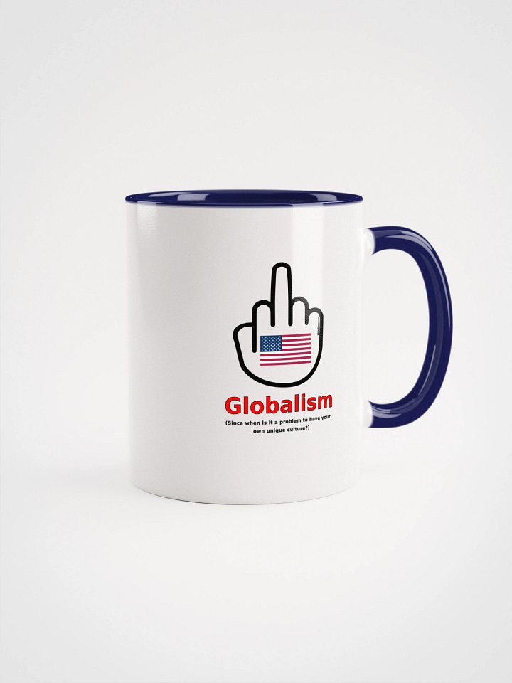 Two-tone Ceramic Mug-MisterFinger-Globalism-B product image (7)