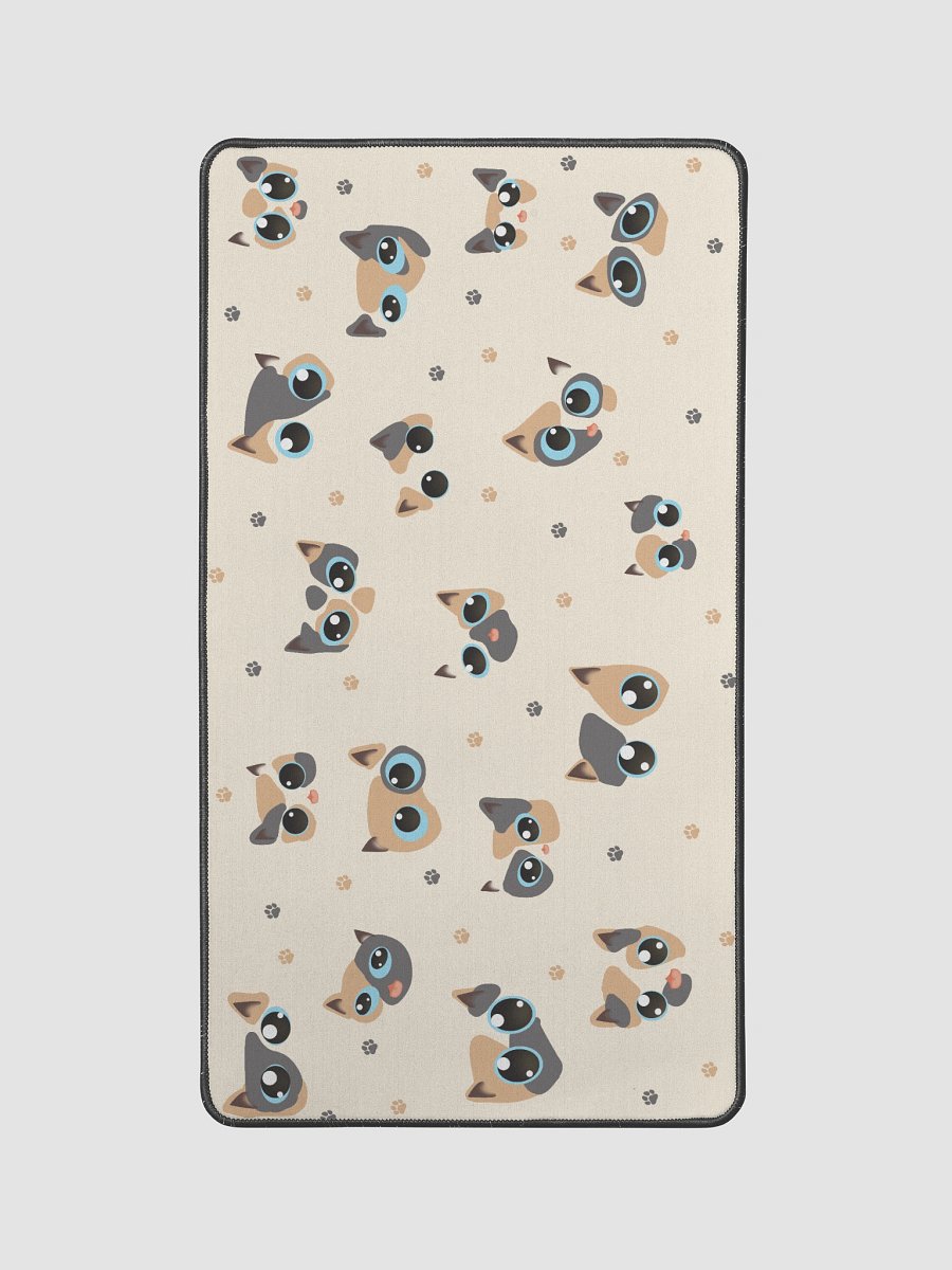 Cute Calico Cat Faces (Blue Eyes) Desk Mat 12" x 22" product image (1)