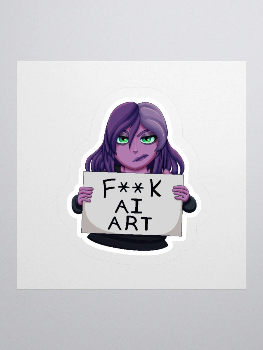 Fuck AI Art - Jelly Sticker product image (1)