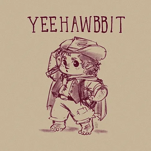 This is my new personality, I’m going to be drawing cowboy hobbits all the time now. #yeehawbbit