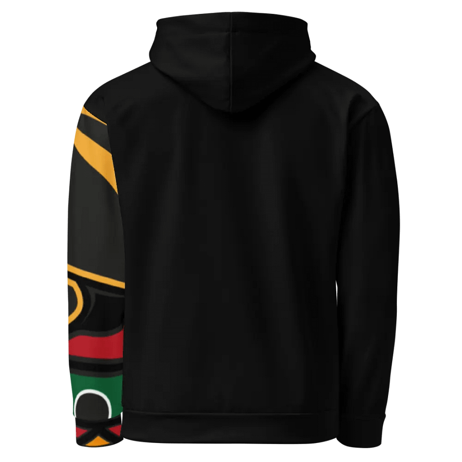 Black Big Sleeve Hoodie - Green Hood product image (3)