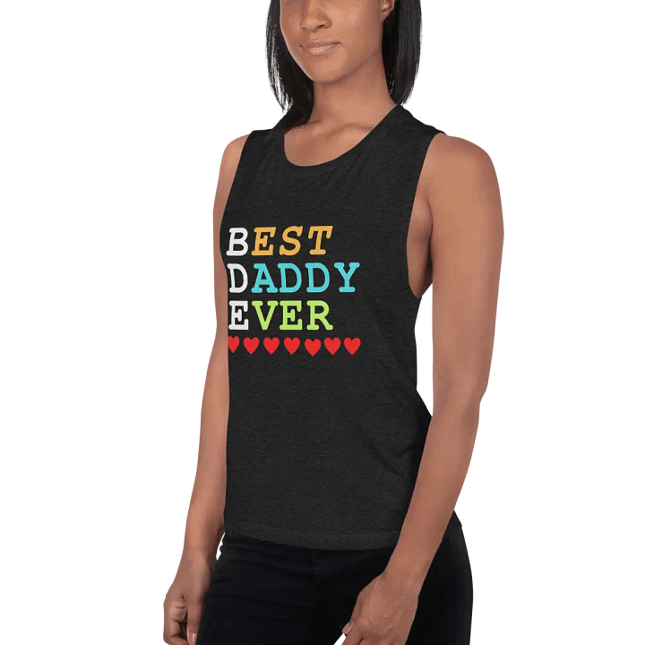 Best Daddy Ever Bella+Canvas Women's Flowy Muscle Tank product image (2)