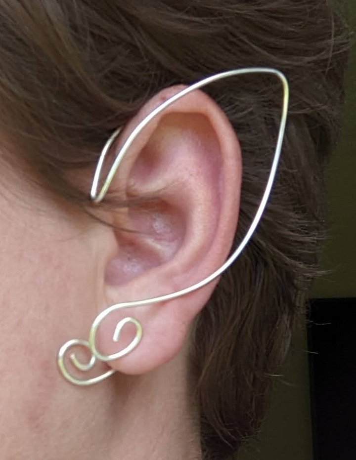 Wire Elf Ears - Silver Outline product image (2)