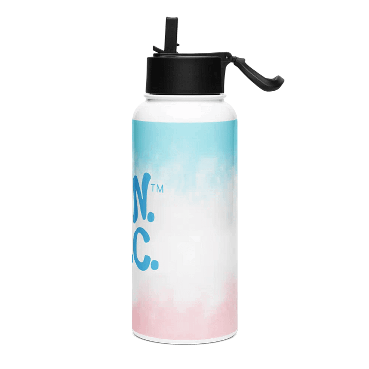 BRN.2C.C.™ | Blue Logo | Stainless Steel Water Bottle | Iconic Pink, White & Blue product image (2)