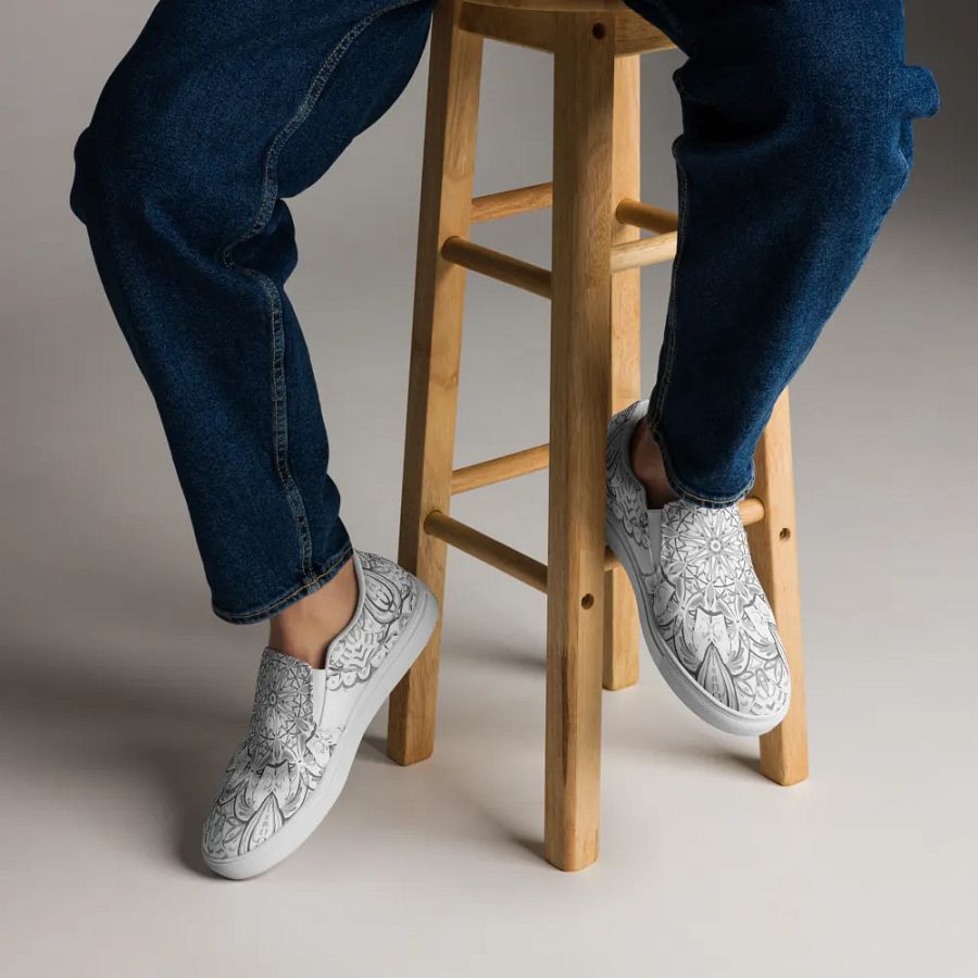 Monochrome Mandala Slip-Ons product image (6)