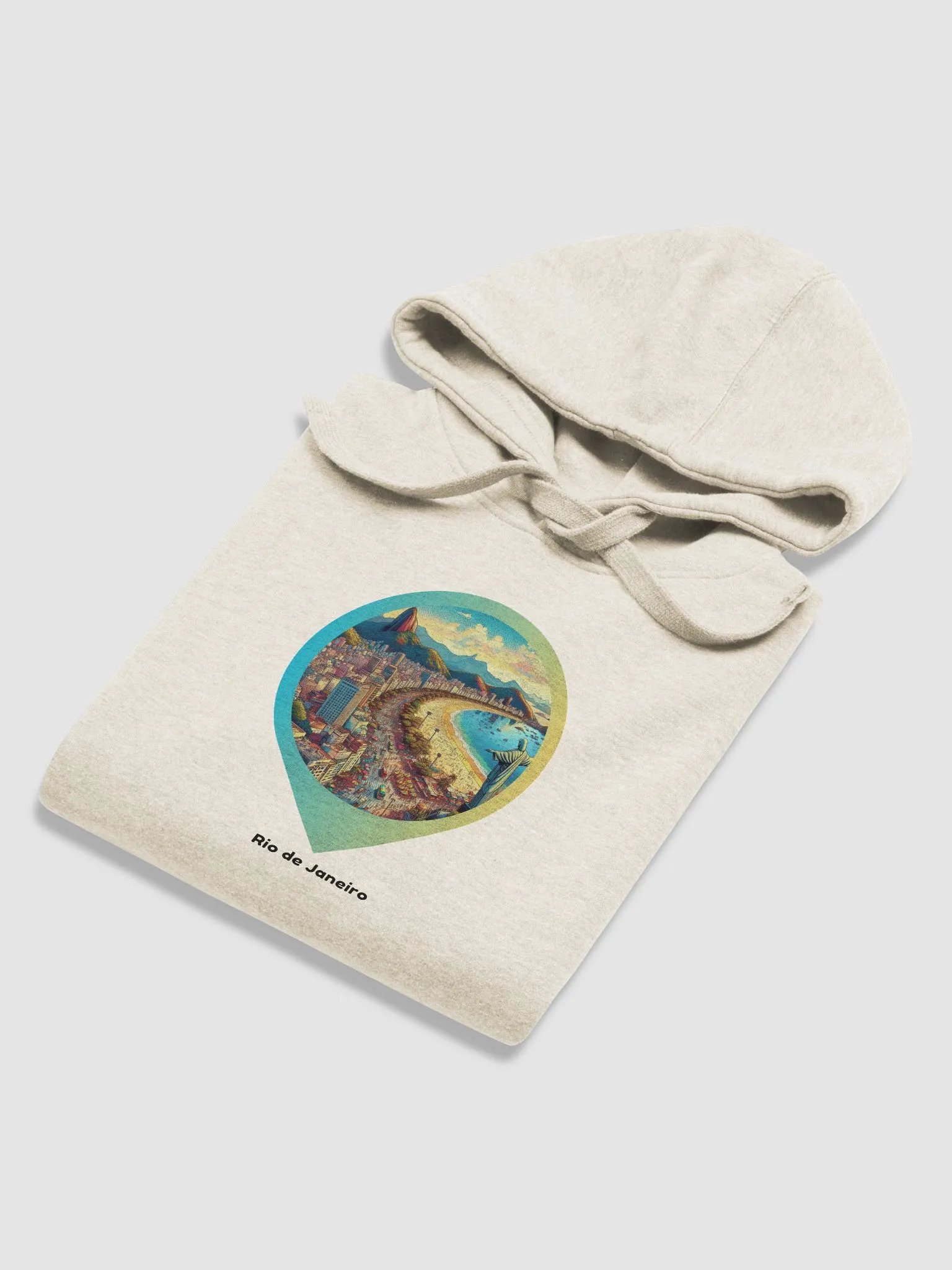 Coastal Cityscape Premium Hoodie | I Design Rio de Janeiro product image (1)