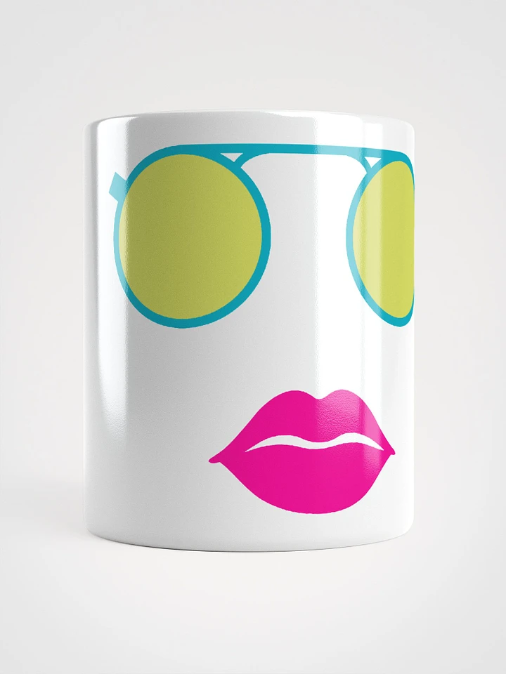 Iconic Sunny Outlook Sunglasses and Lips Minimalist Mug product image (1)