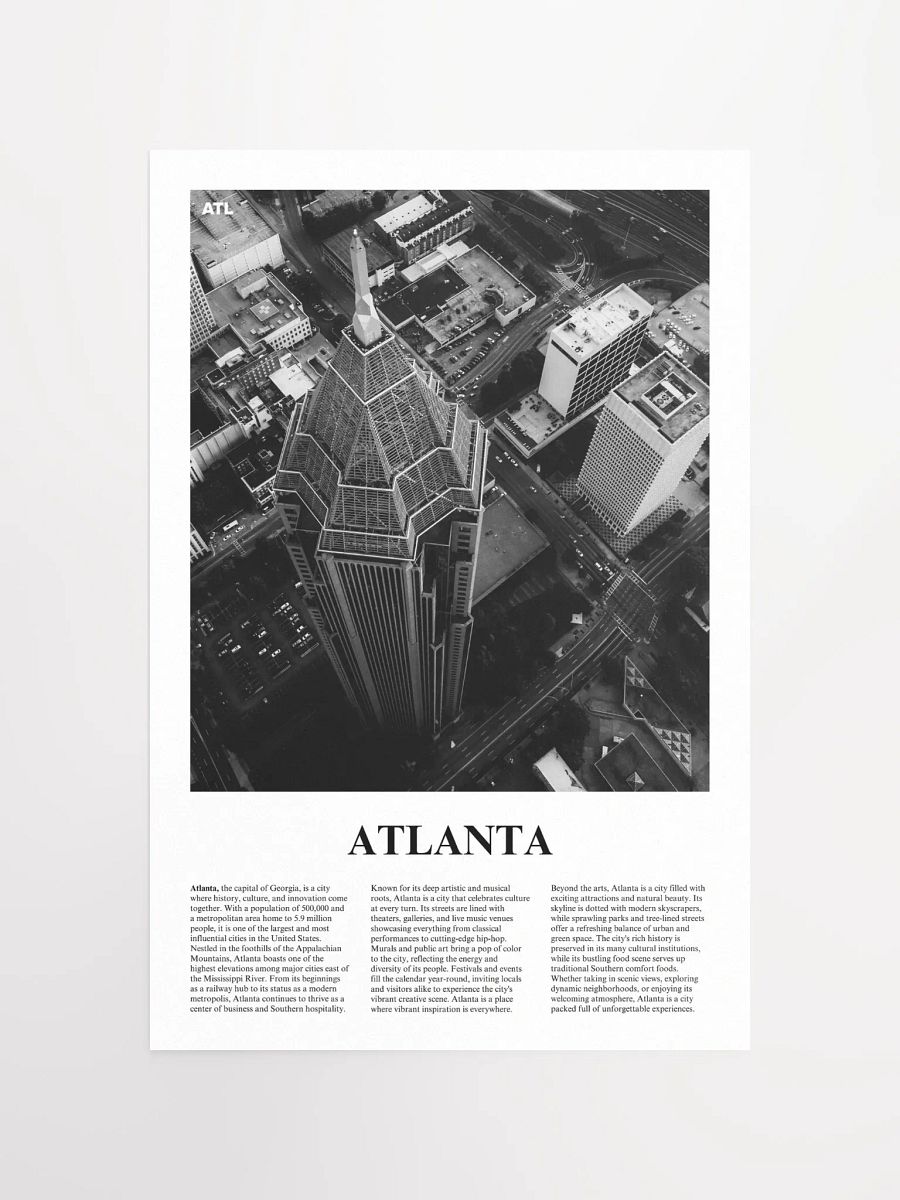 Atlanta 04 Newspaper Poster product image (5)