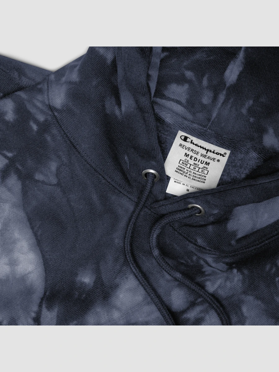 Cancer White on Navy Champion Tie Dye Hoodie product image (5)