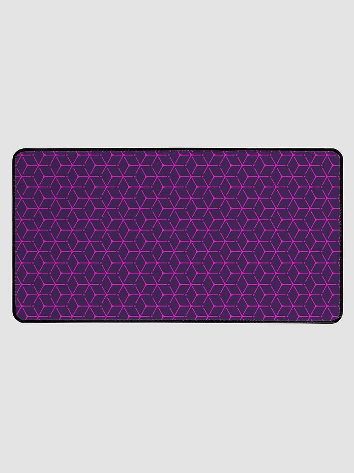 Desk Mat - Hot Pink and Purple Honeycomb Cube Pattern product image (1)