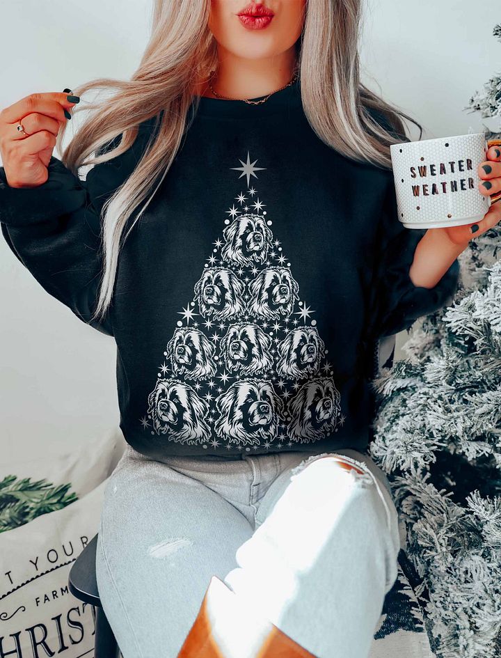Leonberger Christmas Tree Sweatshirt Design for Leonberger Paw-rents product image (1)