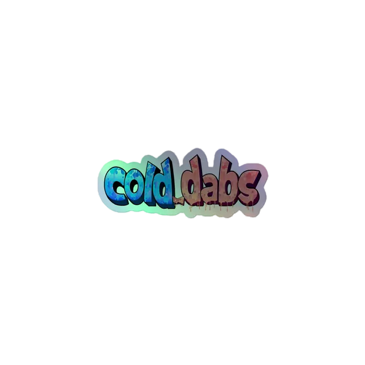 "cold_dabs" holographic sticker product image (1)