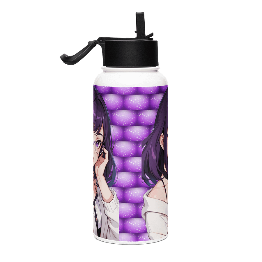 (Purple WAIFU) K Stainless Steel Water Bottle with a Straw Lid product image (4)