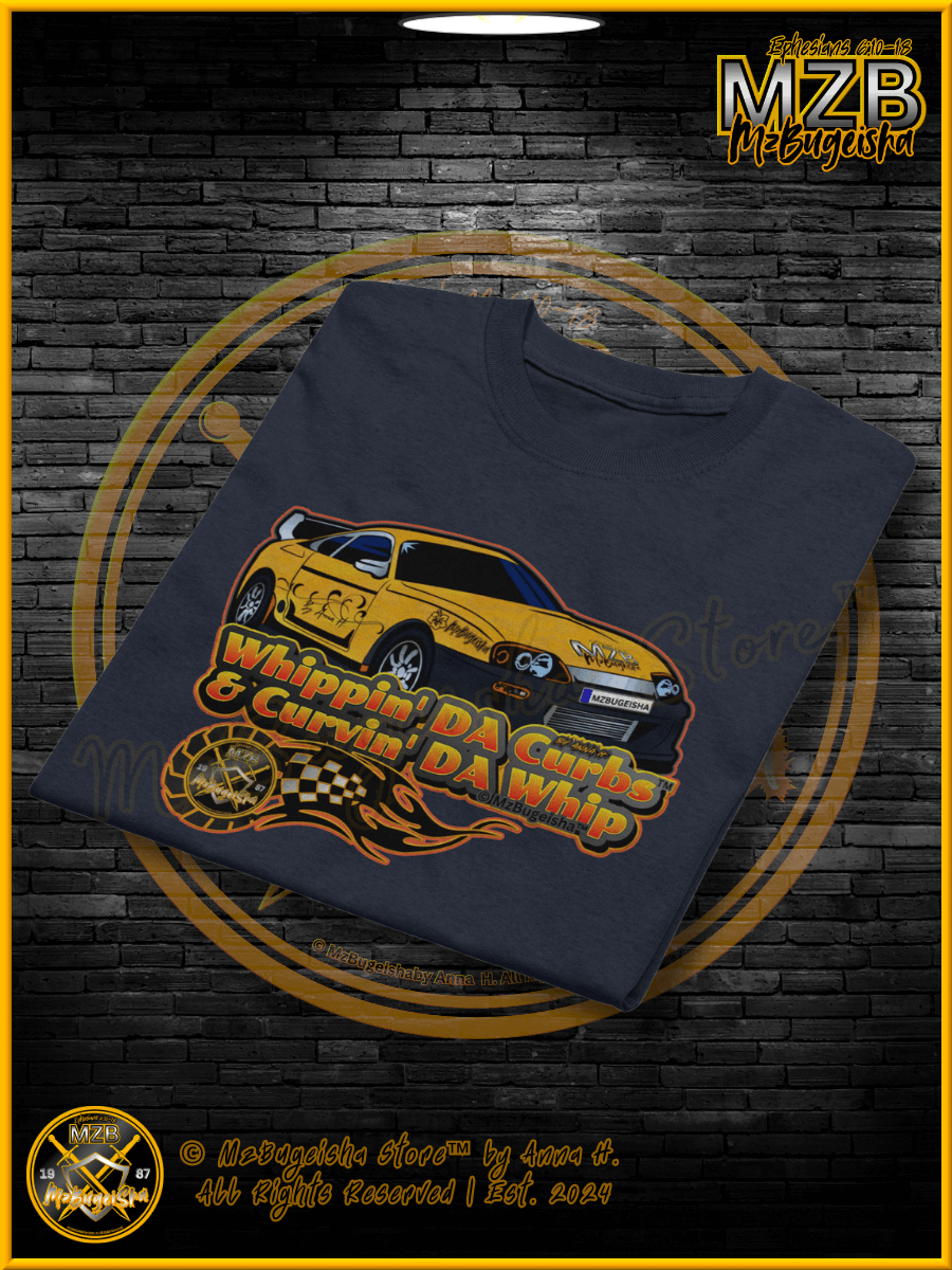T-Shirt - MzBugeisha™ "Whippin' Da Curbs & Curvin' Da Whip™" Gaming T-Shirt By Anna H. product image (5)