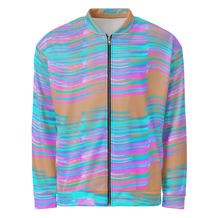 Northern Sky Pink and Blue Bomber Jacket product image (1)