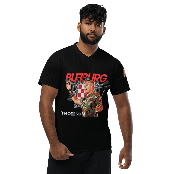 Bleiburg Thompson Shield Unisex Sports Jersey product image (1)