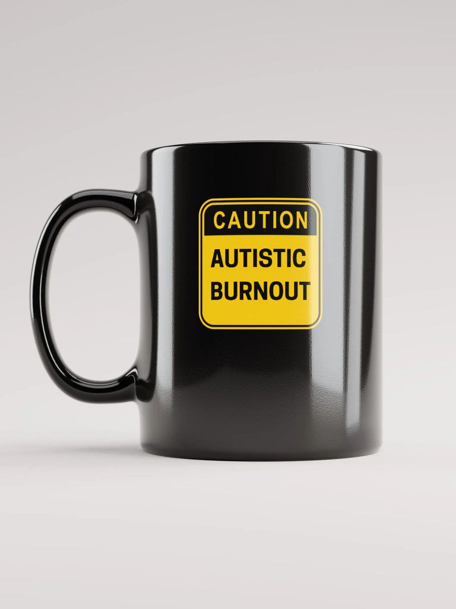 CAUTION: ASD BURNOUT glossy black mug product image (1)