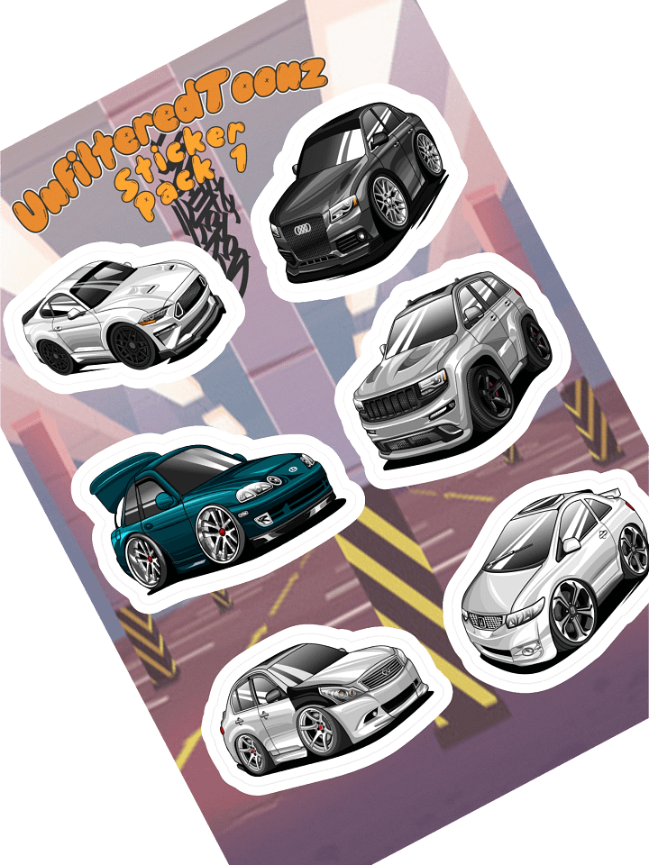 Unfiltered Toonz Car Sticker Pack 1 (Indoor) product image (1)
