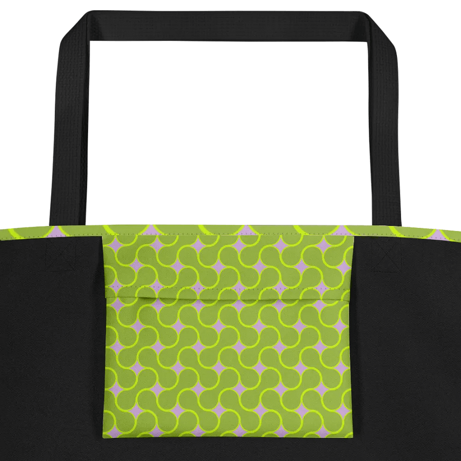 Lime Green Metaball Pattern All Over Print Tote product image (4)