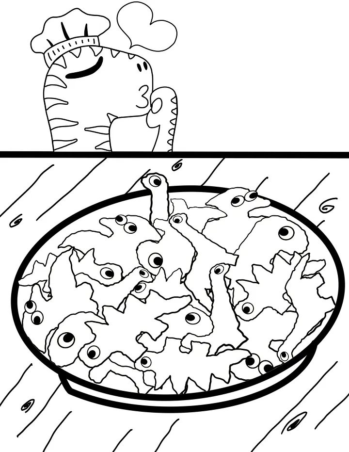 Dino Nuggies Bowl Colouring Sheet product image (1)