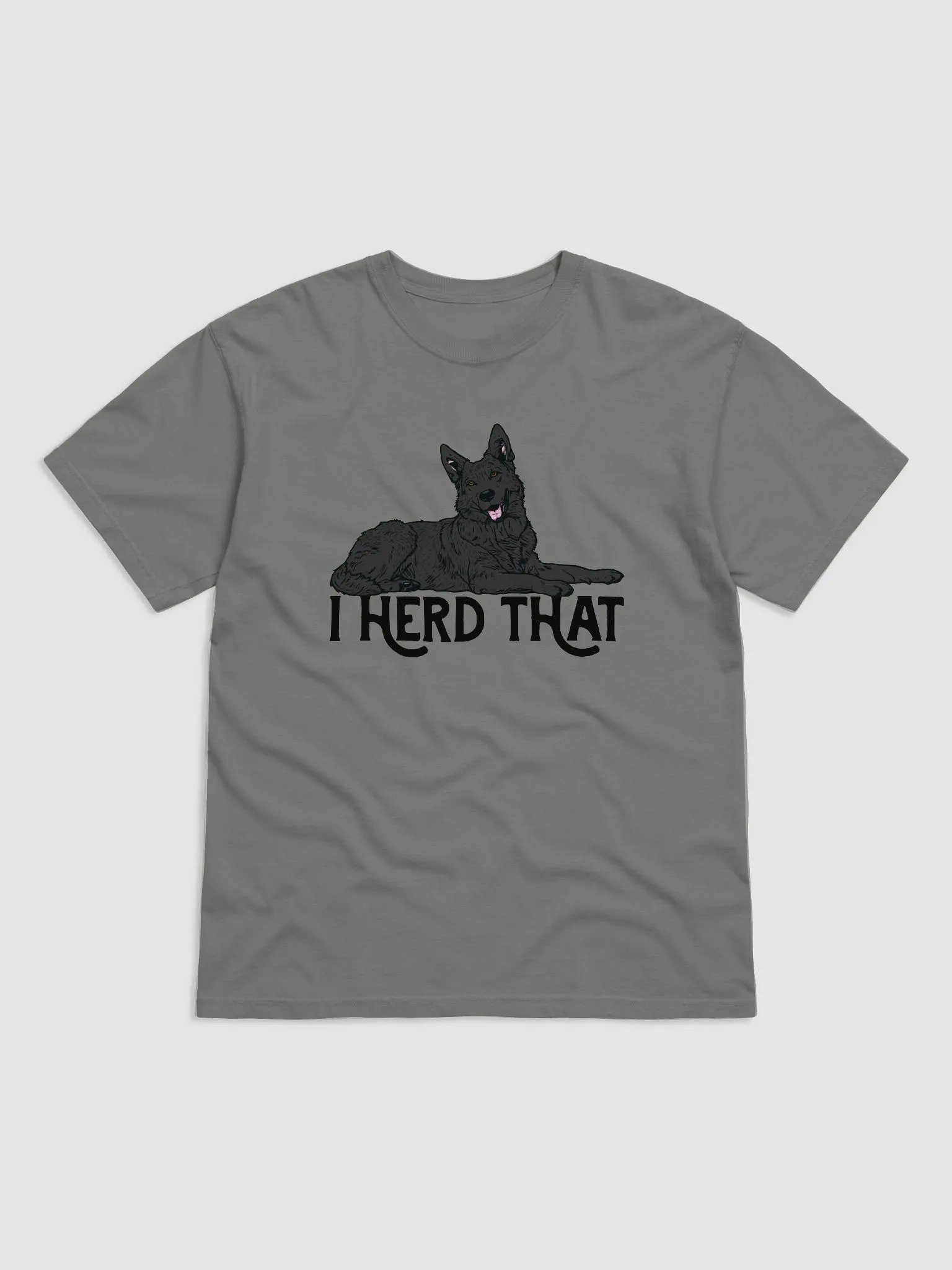 I Herd That T-Shirt of a German Shepherd (Black) | Funny T-Shirt for GSD Paw-rents product image (14)