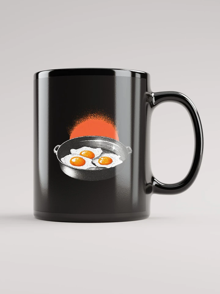 Fried eggs in a pan - illustrated in dotted raster style product image (1)