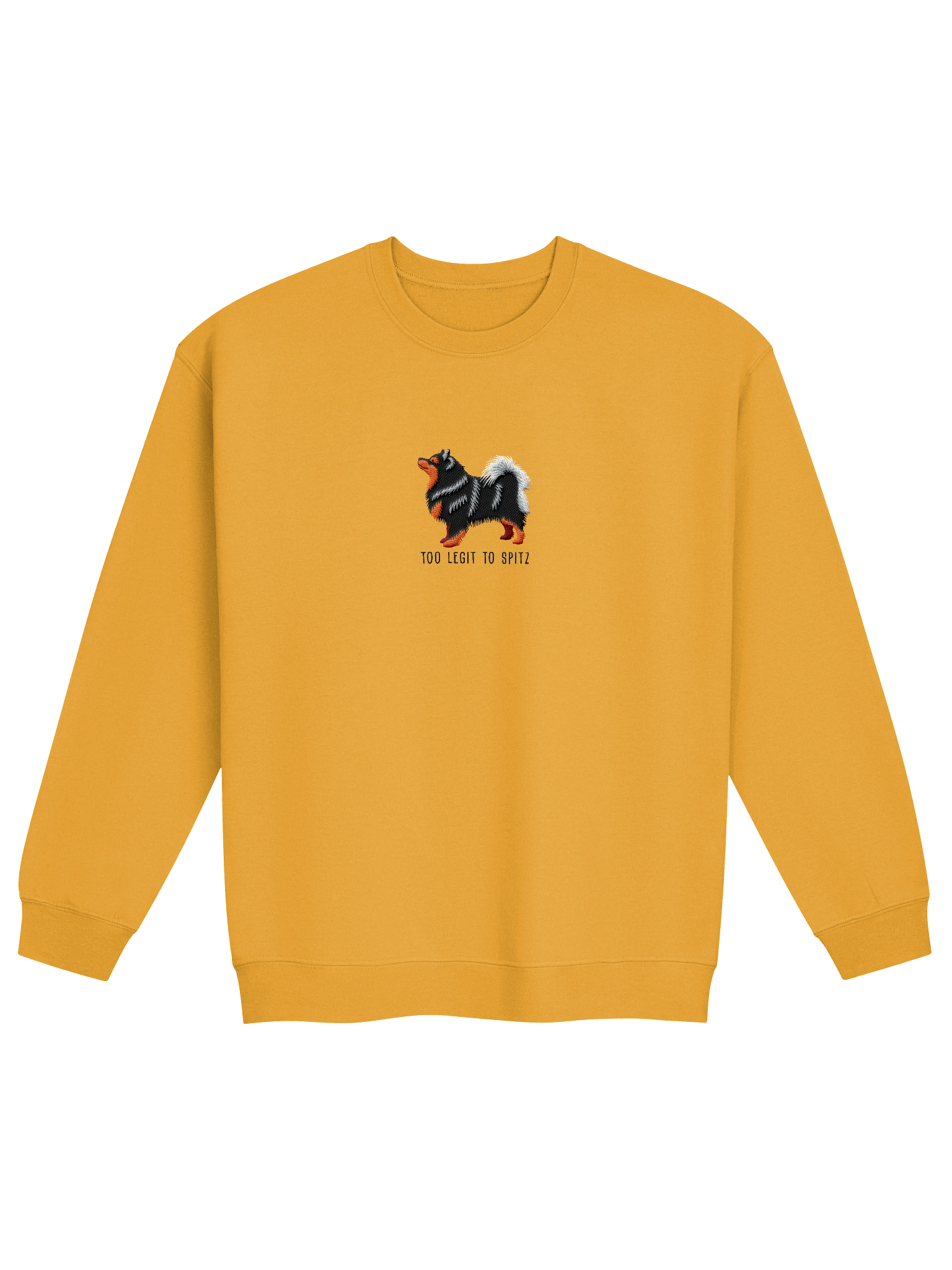 Too Legit to Spitz Sweatshirt (Embroidered) of a Finnish Lapphund(Black & Tan) product image (13)