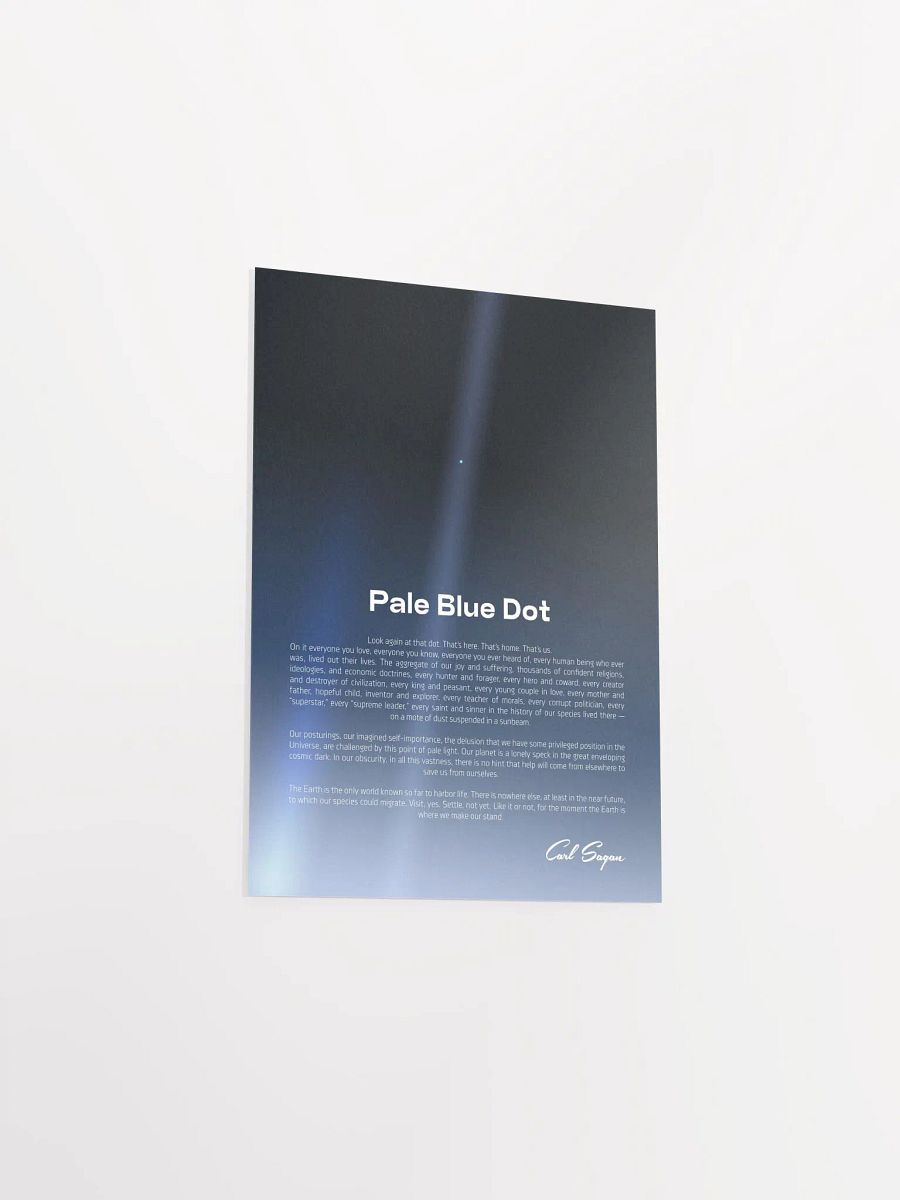 Pale Blue Dot poster, NASA Voyager 1 with Carl Sagan quote — Space poster product image (8)