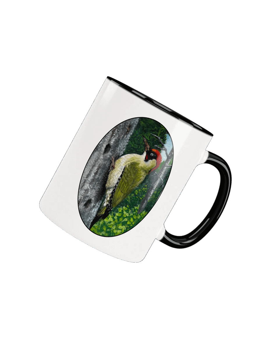 Vibrant Green Woodpecker Ceramic Mug product image (19)