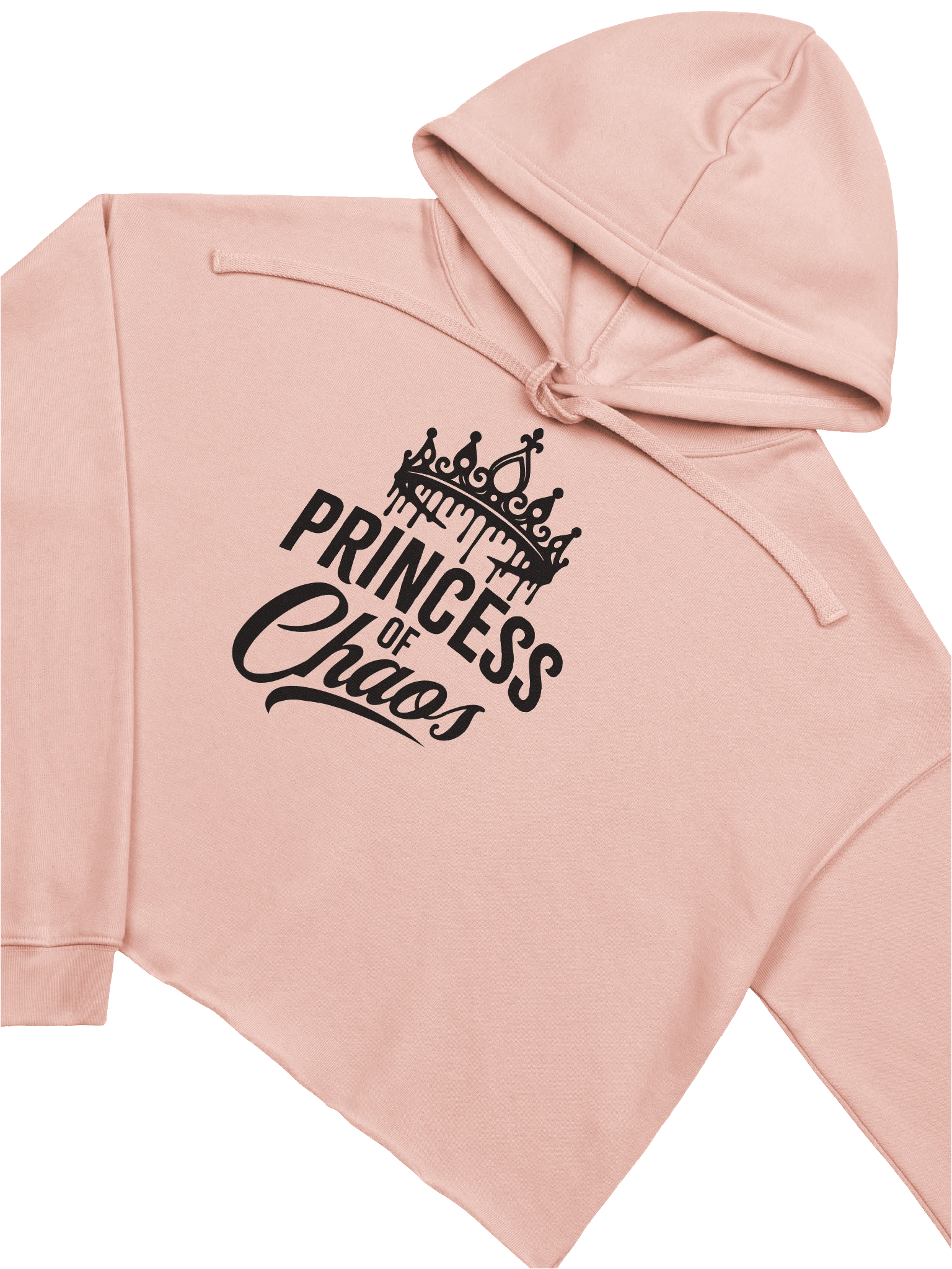 Princess of Chaos Tiara Cropped Hoodie - Black Text product image (3)