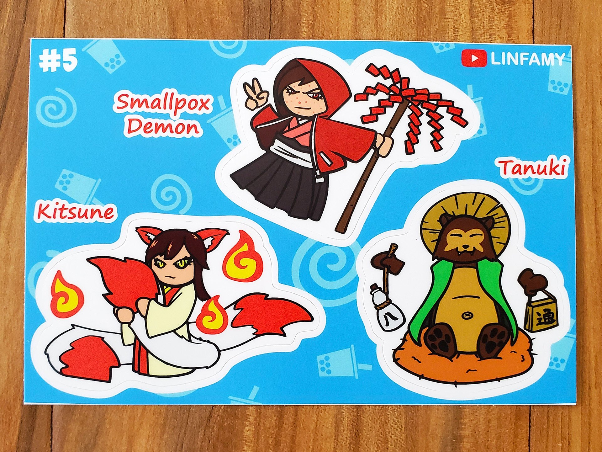 3-Pack Yokai Stickers product image (2)