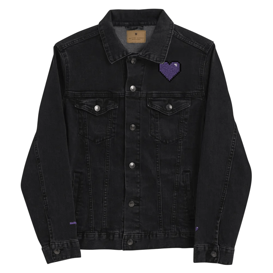 HollyRex Pixel Heart Denim Jacket product image (7)