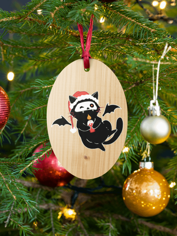 Gothic Christmas cat tree -ornament product image (1)