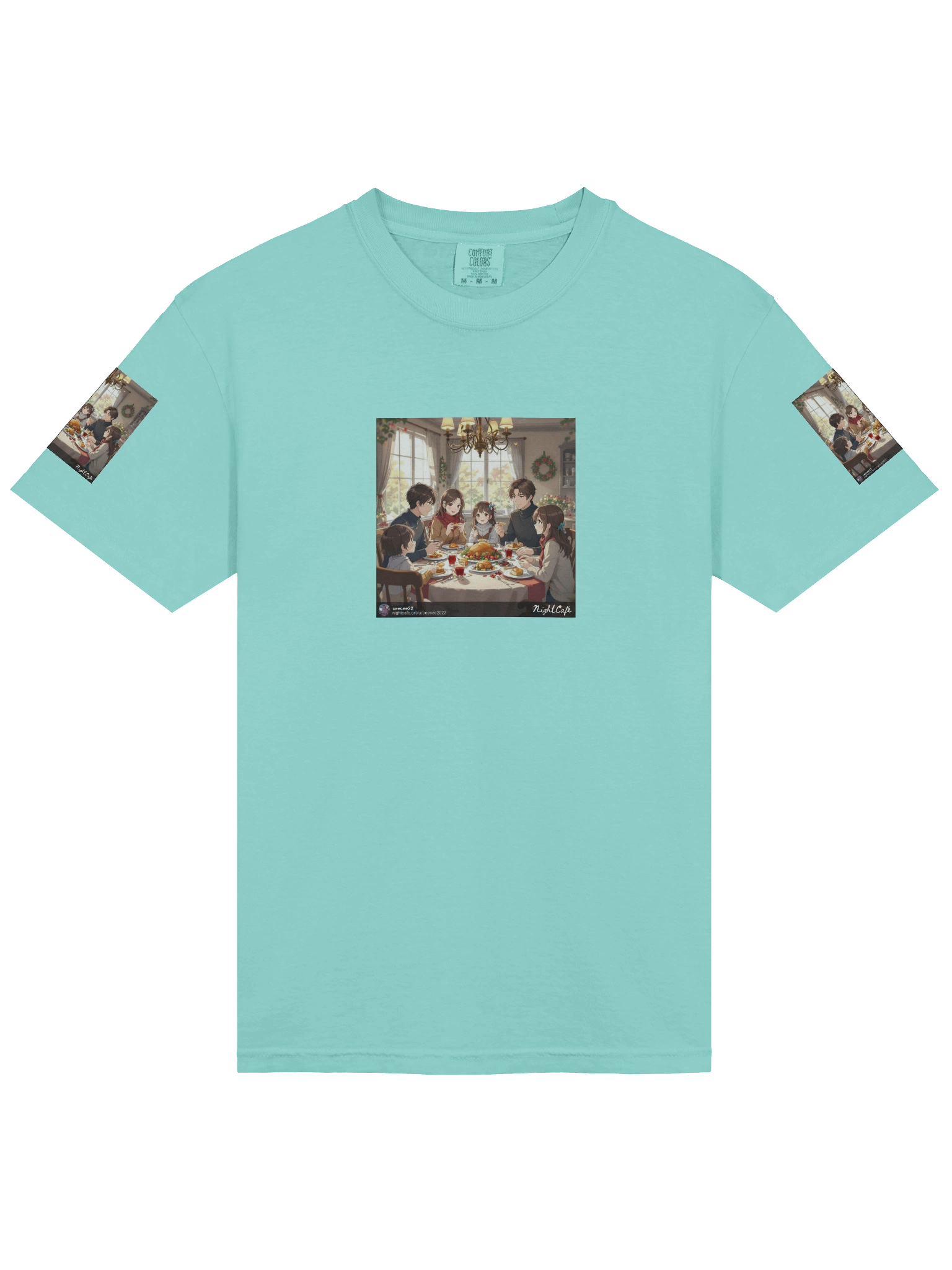 Festive Family Feast Cotton T-Shirt product image (3)