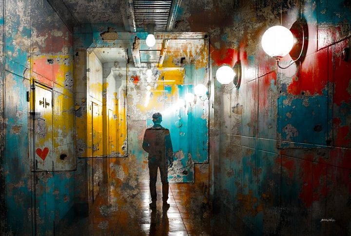 Hallway Man (very limited printed art, 91x61 cm) product image (2)
