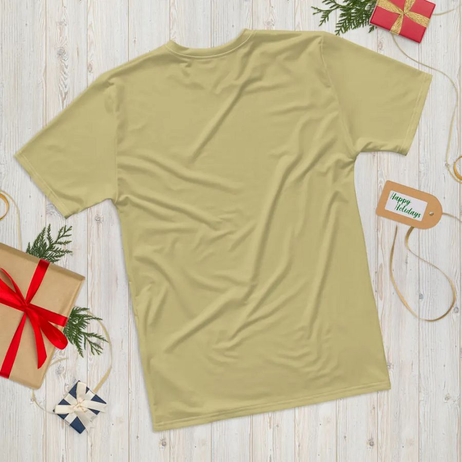 Plain Medium Yellow Soft Summer Men's Crewneck Polyester Heavyweight Premium T-Shirt by Treasure Pie product image (12)