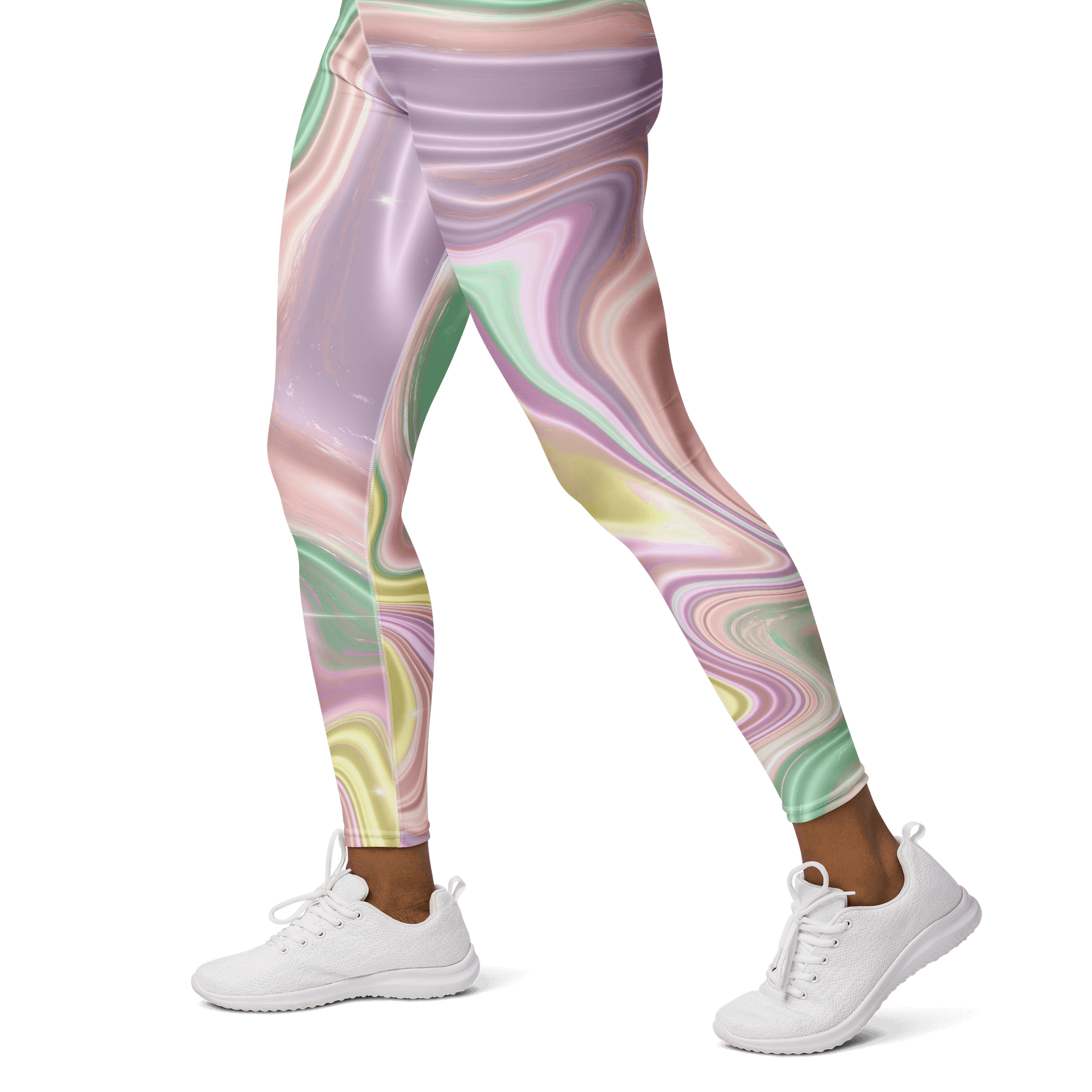 Mystic Waves High-Rise Tie-Dye Leggings - Soft Color Fusion product image (3)