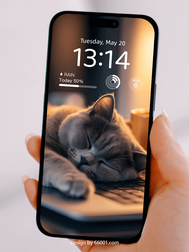 Healing British Shorthair Cat Sleep Wallpapers: Buy 1 Get 3 Free, Total 4 4K HD Wallpapers to Bring Warmth and Tranquility to Your Phone Screen product image (1)