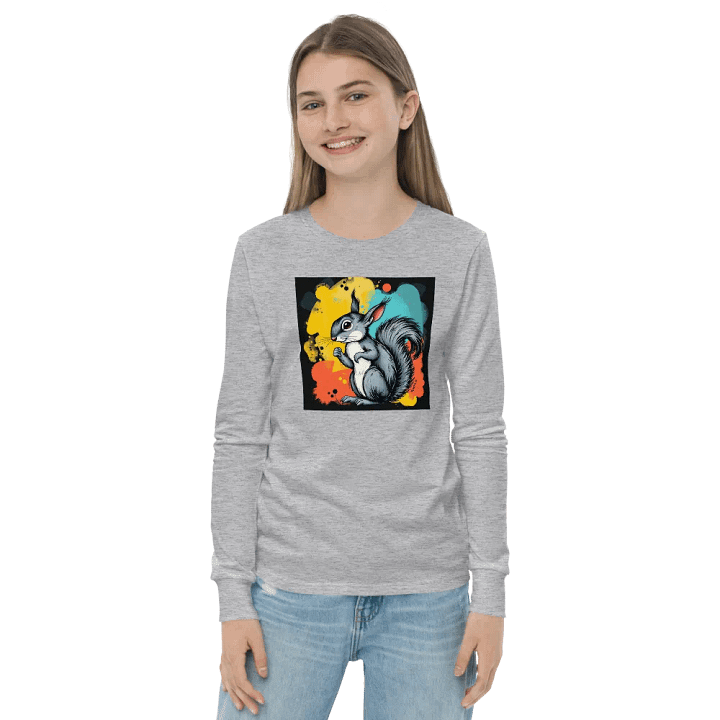 Colorful Squirrel Adventure Youth Long Sleeve T-Shirt product image (2)
