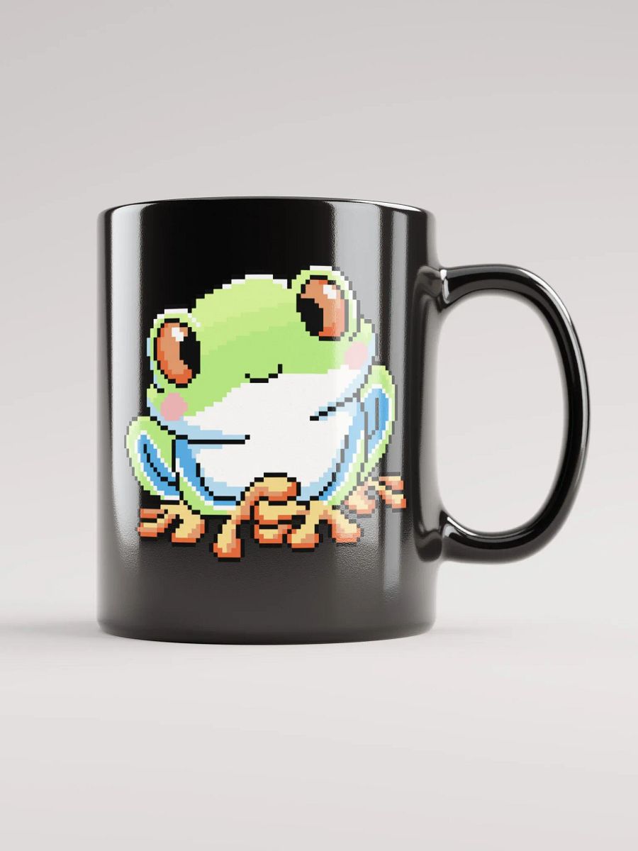 Light Green Rip the Frog Black Glossy Mug product image (2)